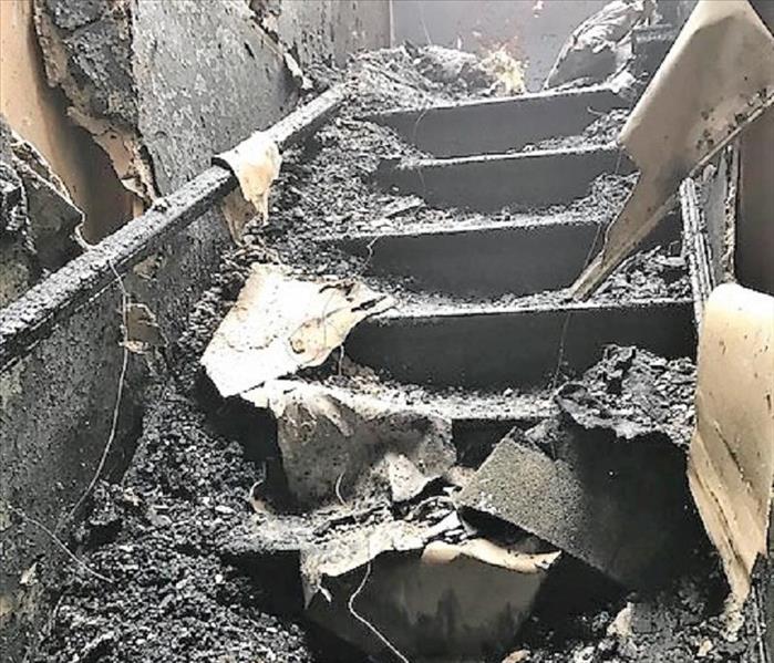 burned up stairwell