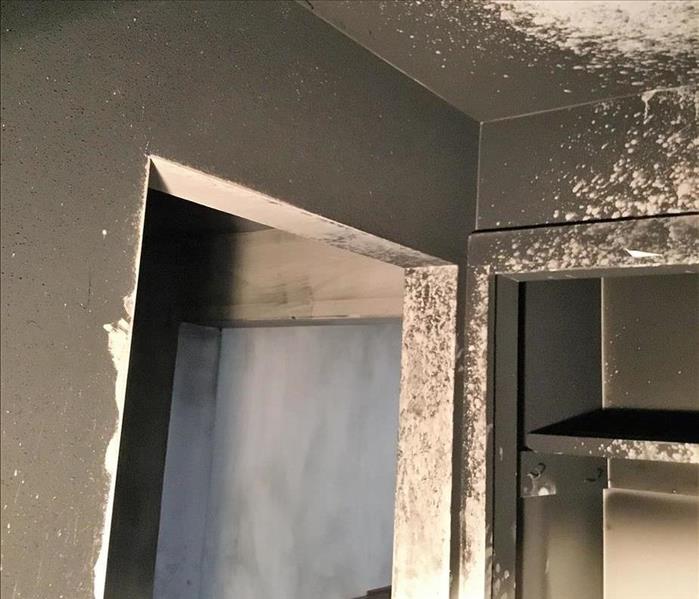 walls covered with soot